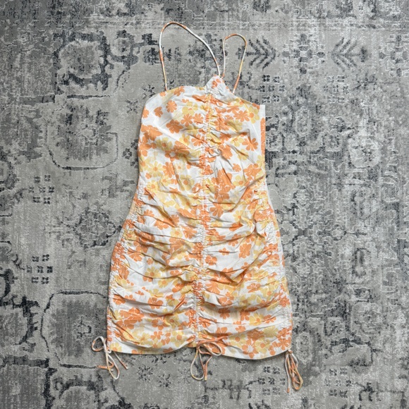 NEW Sabo Skirt Kani Asymmetric Dress Floral Print Cinched size M Medium NWT - Picture 2 of 10